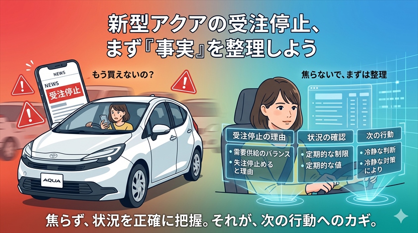 新型アクアの受注停止、まず「事実」を整理しよう
