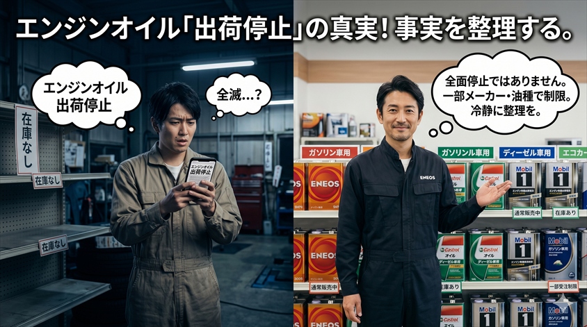エンジンオイルの「出荷停止」は本当か？事実を整理する