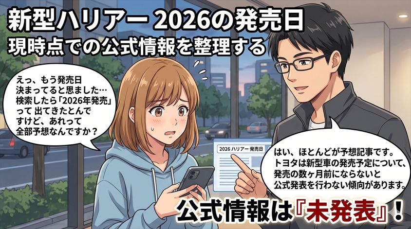 新型ハリアー2026の発売日──現時点での公式情報を整理する
