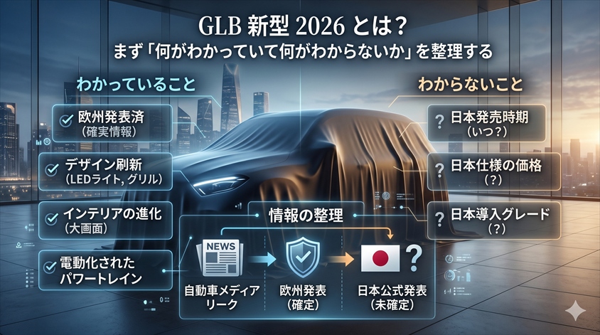 GLB 新型 2026とは？まず「何がわかっていて何がわからないか」を整理する
