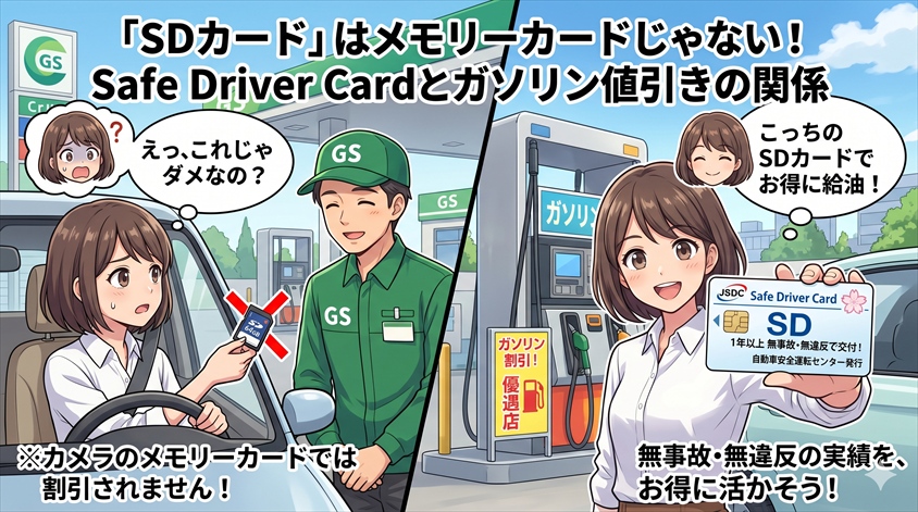 「SDカード」はメモリーカードじゃない!Safe Driver Cardとガソリン値引きの関係