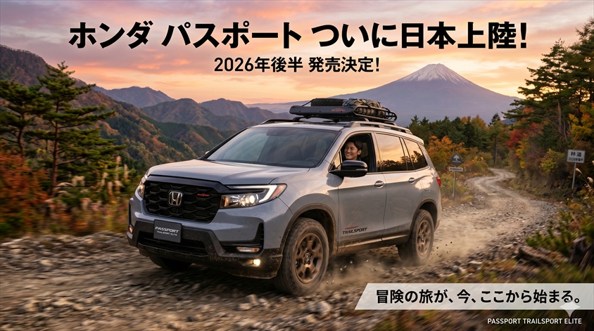 ホンダ パスポート 日本発売が正式決定｜2026年後半にいよいよ上陸
