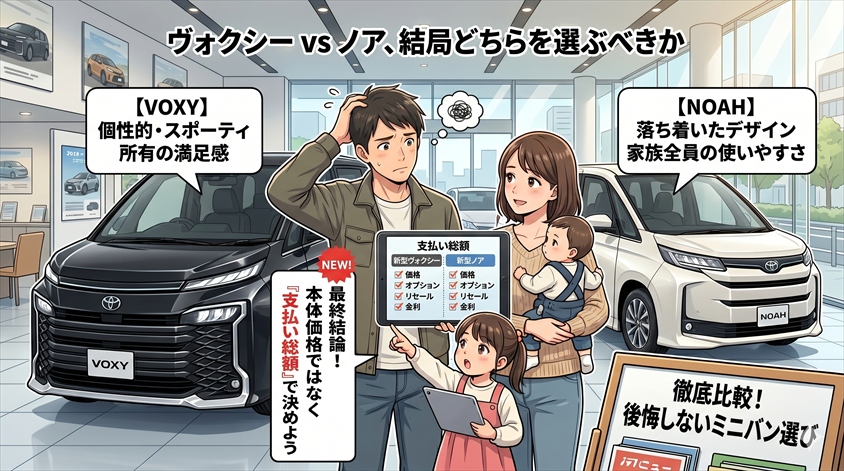 ヴォクシーとノア、結局どちらを選ぶべきか【結論先出し】