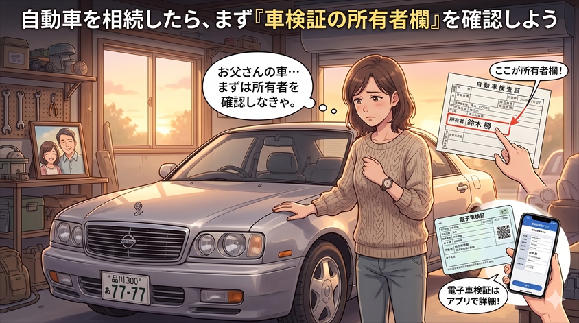 自動車を相続したら、まず「車検証の所有者欄」を確認しよう