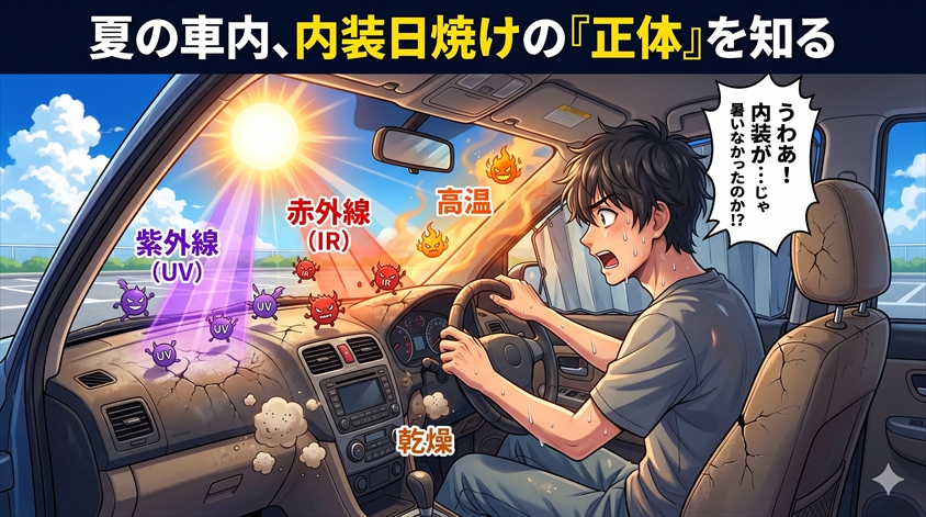 夏の車内で起きていること——日焼けの「正体」を知る