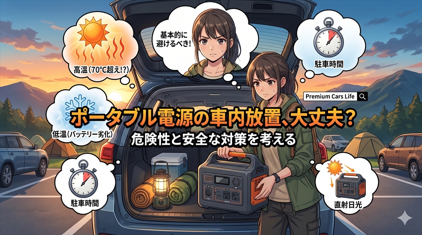 ポータブル電源を車内に放置するのは危険なのか？結論を先にお伝えします