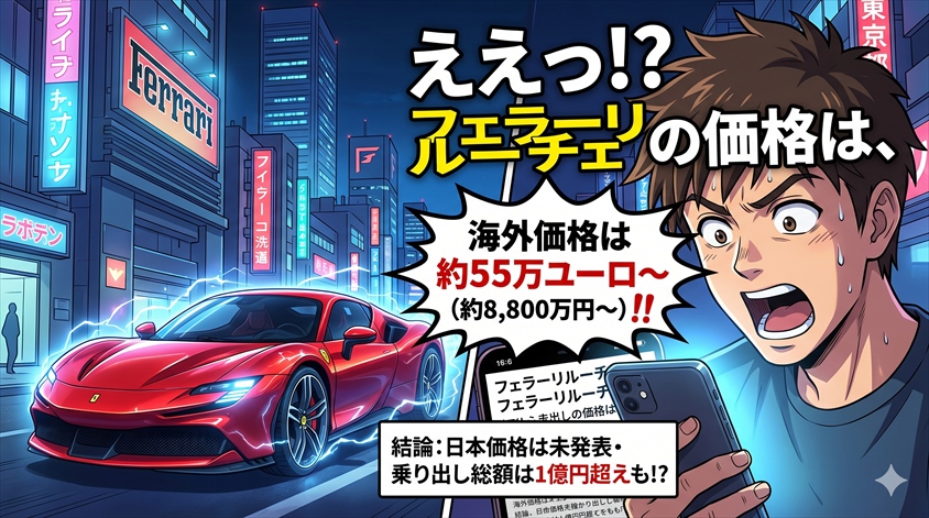 フェラーリ ルーチェの価格【結論：日本価格は未発表・海外価格は約55万ユーロ〜】