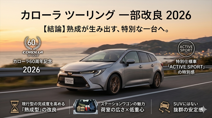 カローラ ツーリング一部改良2026の結論