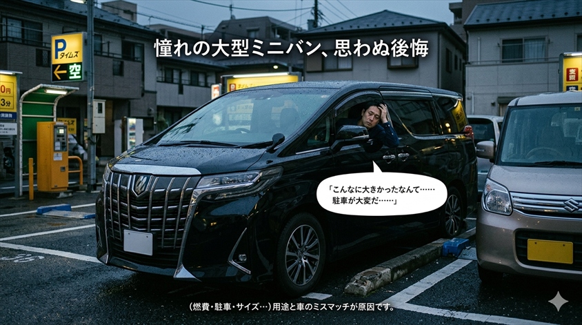 大型ミニバンを買って後悔しやすい人の条件