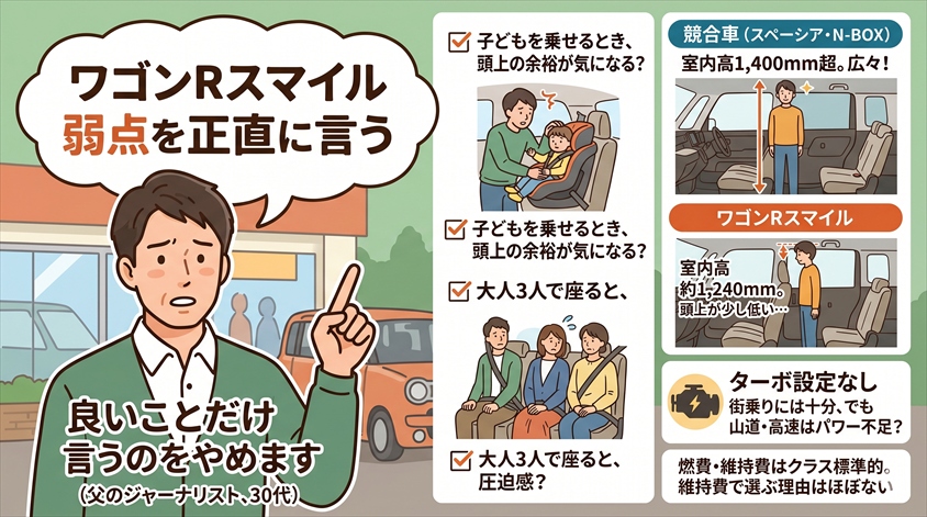 ワゴンRスマイルの本当のスペックと「弱点」を正直に言う