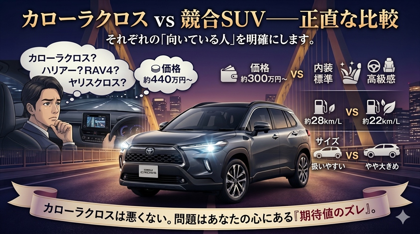 カローラクロス vs 競合SUV——正直な比較