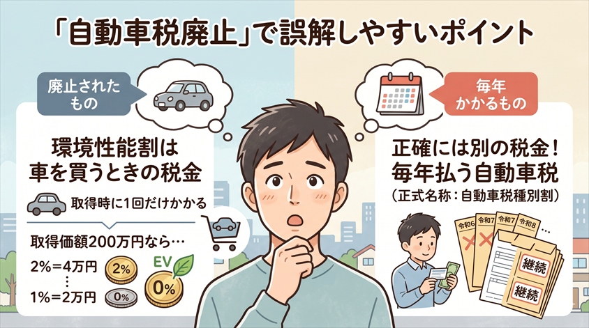 自動車税廃止で誤解しやすいポイント