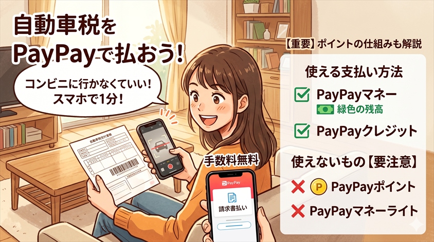 自動車税をPayPayで払う方法とポイントの仕組み