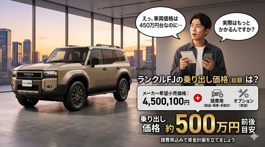 ランクルFJの乗り出し価格（総額）はいくら？
