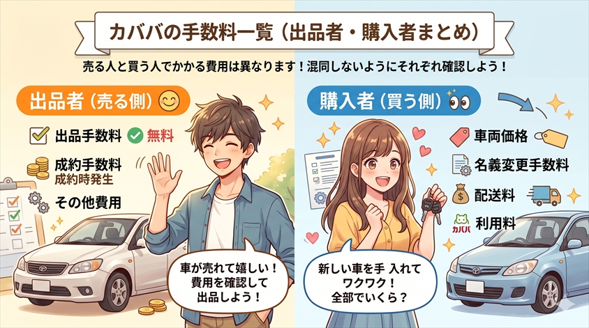 カババの手数料一覧（出品者・購入者まとめ）