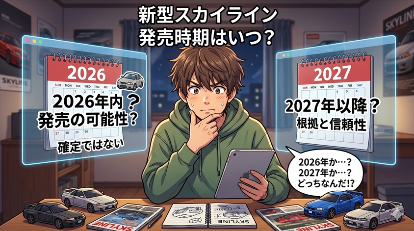 新型スカイラインの発売時期予想──2026年なのか、2027年なのか