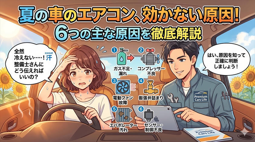 夏にエアコンが効かない6つの主な原因