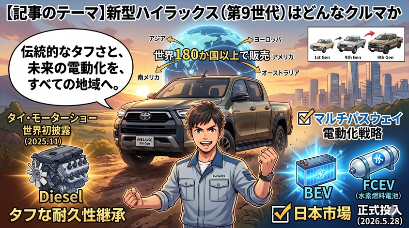 新型ハイラックス(第9世代)はどんなクルマか
