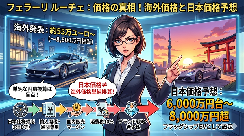 フェラーリ ルーチェの海外価格と日本価格予想