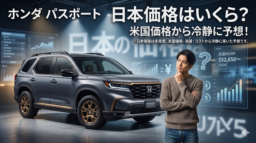 ホンダ パスポート 日本価格はいくら？米国価格から冷静に予想する