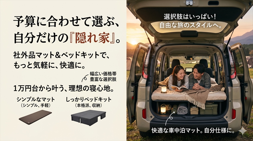 社外品の車中泊マット・ベッドキットという選択肢