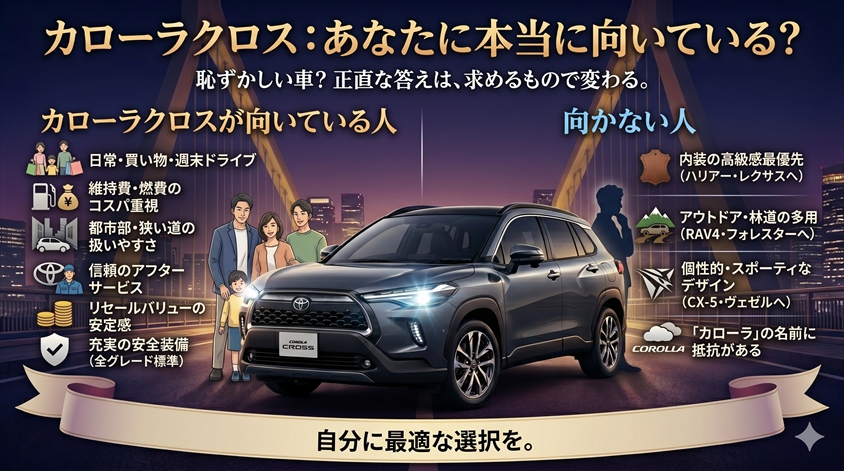 カローラクロスが向いている人・向かない人