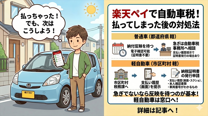 楽天ペイで払ってしまった後の対処法
