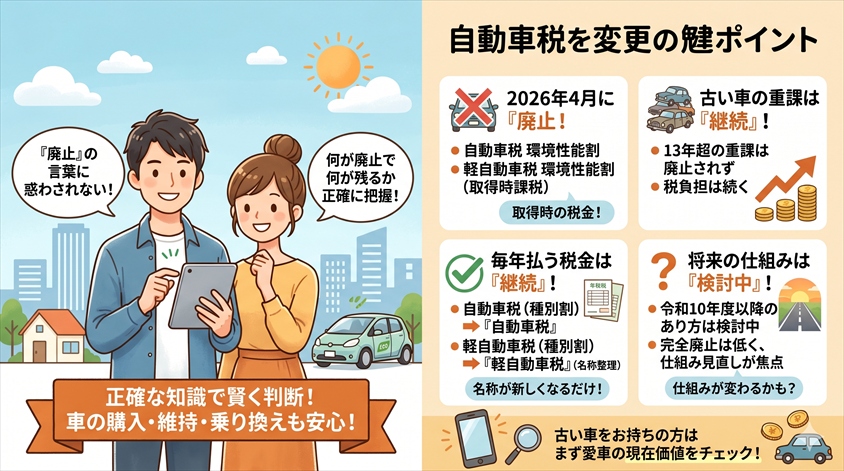 まとめ：自動車税廃止の正確な理解が判断を助ける
