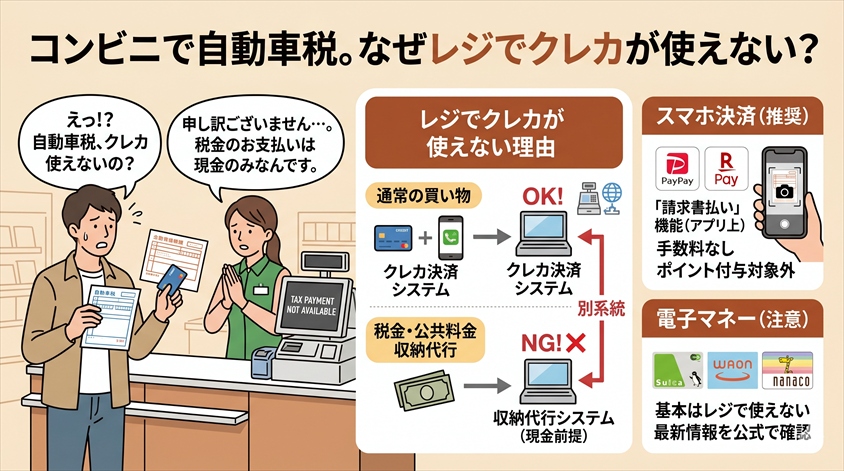 コンビニのレジでクレジットカードが使えない理由