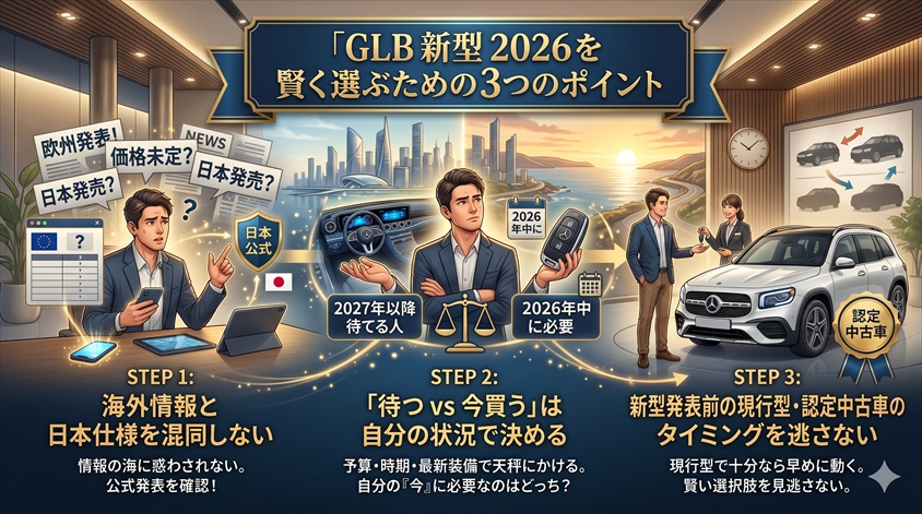 まとめ｜GLB 新型 2026を賢く選ぶための3つのポイント