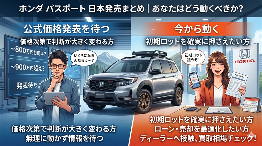 ホンダ パスポート 日本発売まとめ｜あなたはどう動くべきか？