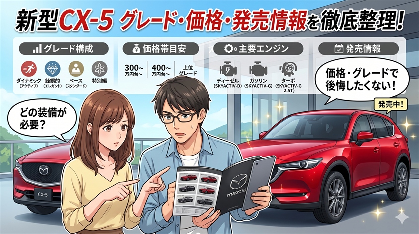 新型CX-5のグレード・価格・発売情報を徹底整理する