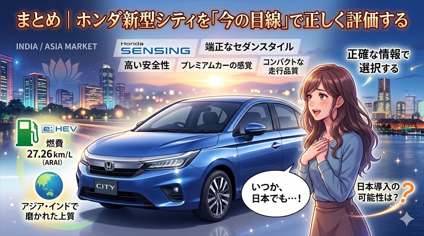 まとめ｜ホンダ新型シティを「今の目線」で正しく評価する