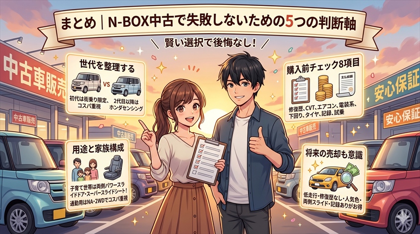 まとめ|N-BOX中古で失敗しないための5つの判断軸