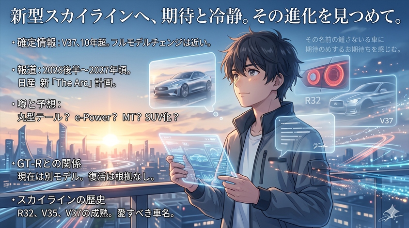 まとめ──新型スカイラインへの期待を、冷静に持ち続けよう
