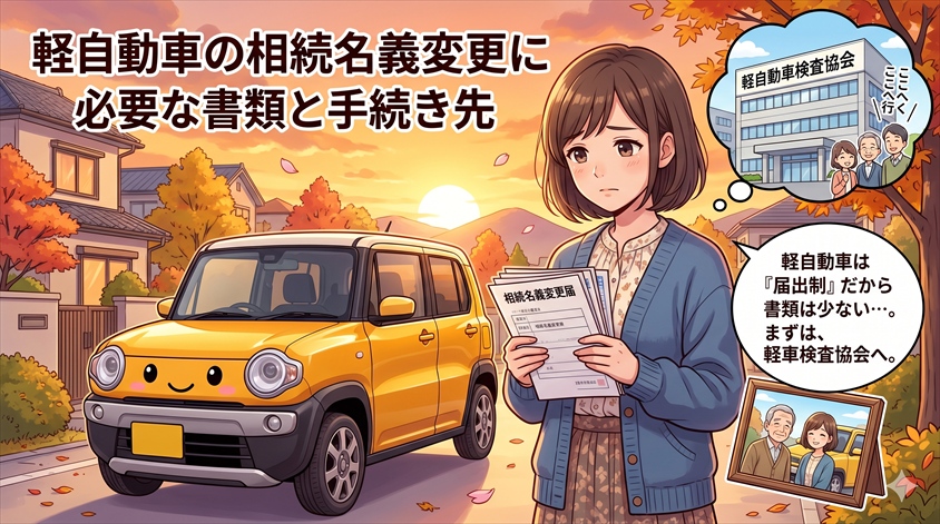 軽自動車の相続名義変更に必要な書類と手続き先