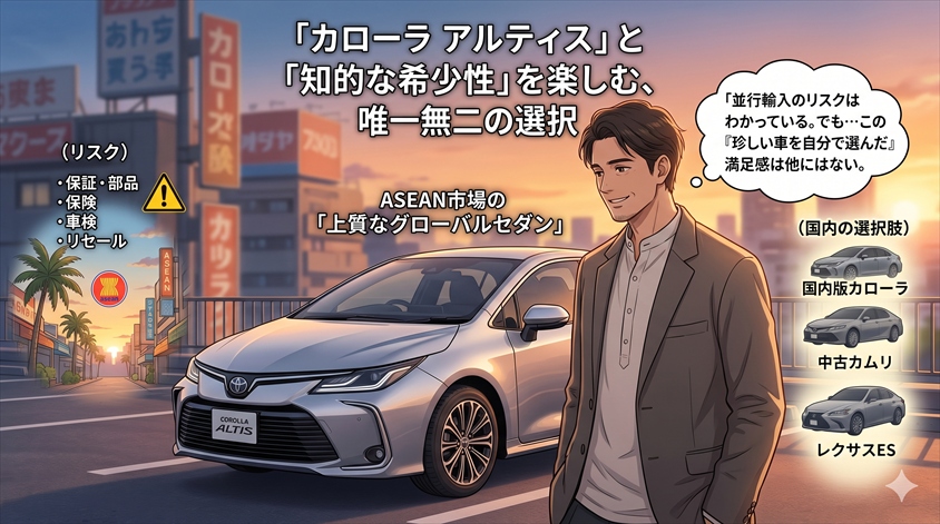 まとめ｜カローラアルティスは「知的な希少性」を楽しめる人の一台