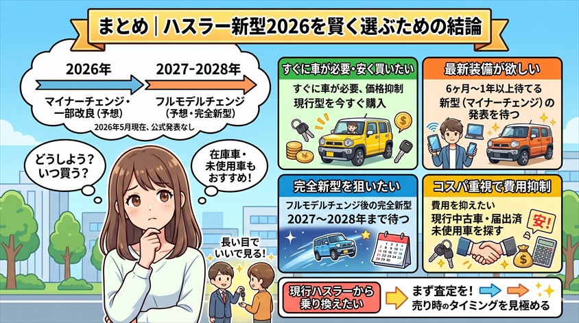 まとめ｜ハスラー新型2026を賢く選ぶための結論