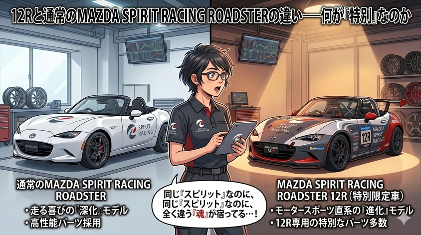 12Rと通常のMAZDA SPIRIT RACING ROADSTERの違い──何が「特別」なのか