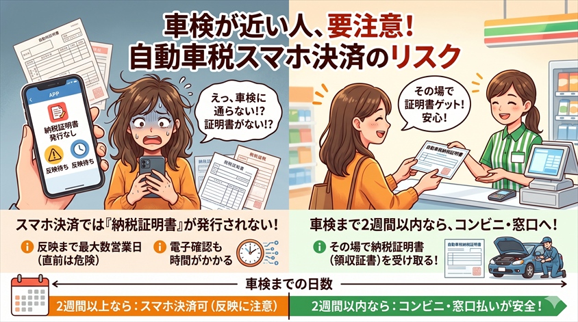 車検が近い人はスマホ決済に注意