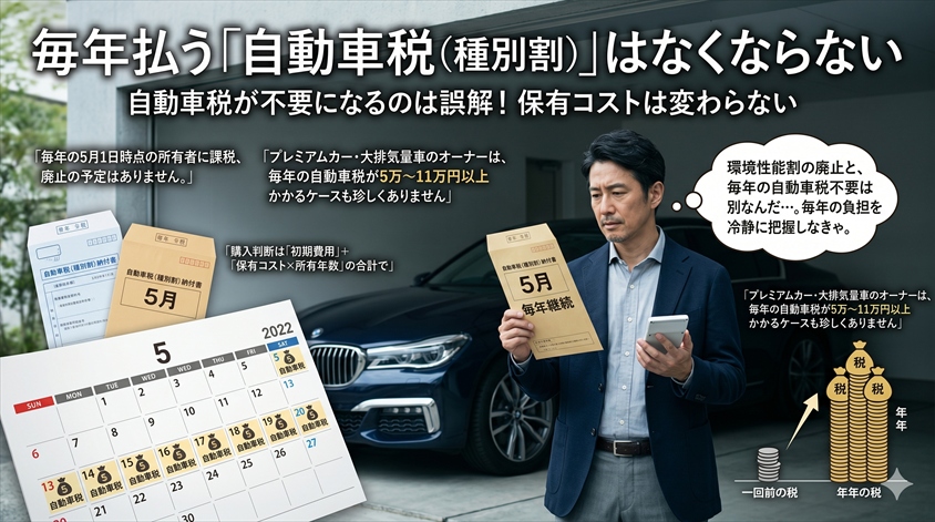 毎年払う「自動車税（種別割）」はなくならない ── 保有コストは変わらな