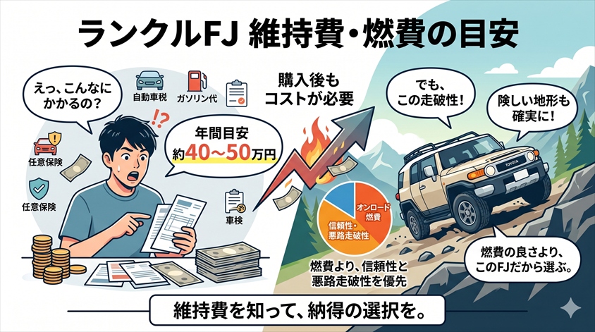 ランクルFJの維持費・燃費の目安