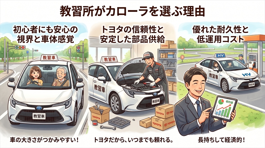 教習所がカローラを選ぶ理由