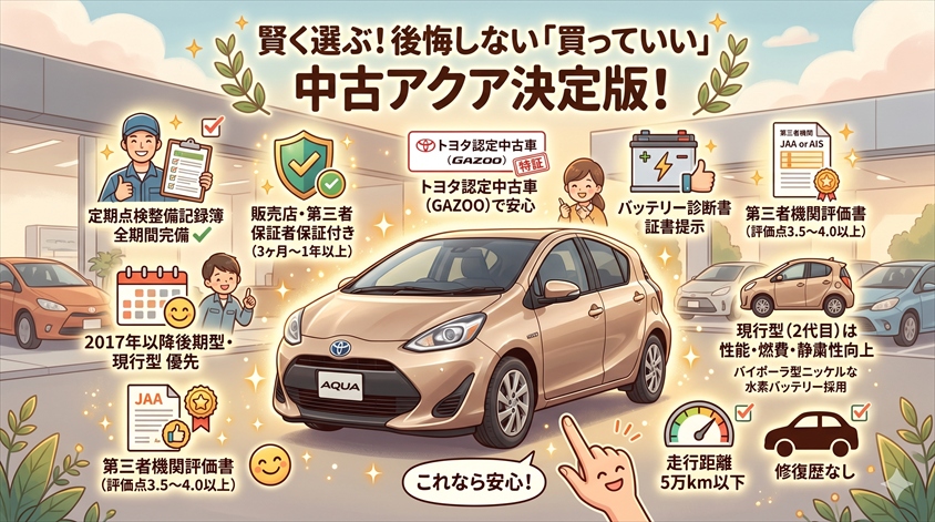 逆に「買ってもよい中古アクア」の条件とは