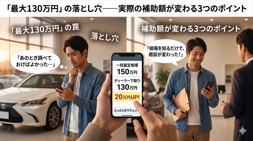 「最大130万円」の落とし穴——実際の補助額が変わる3つのポイント