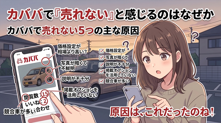 カババで売れない5つの主な原因