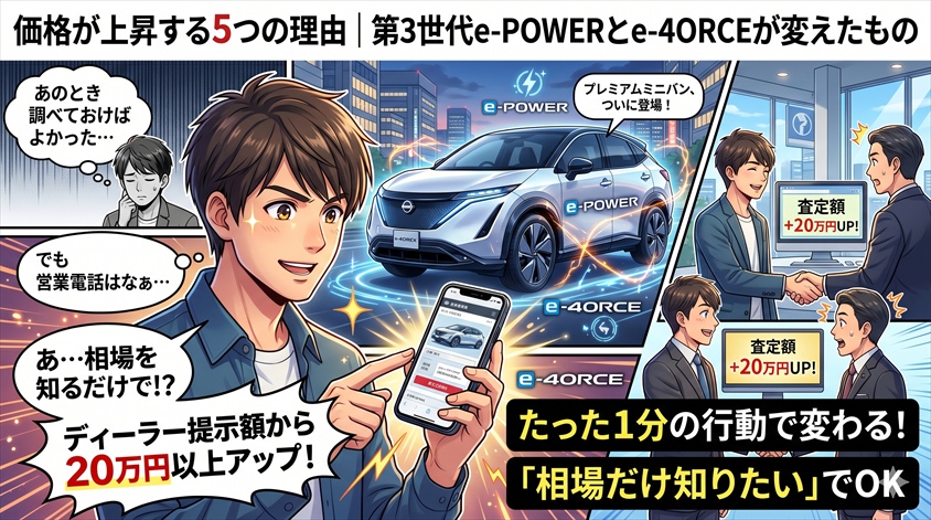 価格が上昇する5つの理由│第3世代e-POWERとe-4ORCEが変えたもの