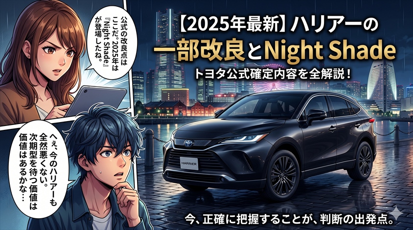 【2025年最新】ハリアーの一部改良とNight Shade──公式確定内容を全解説