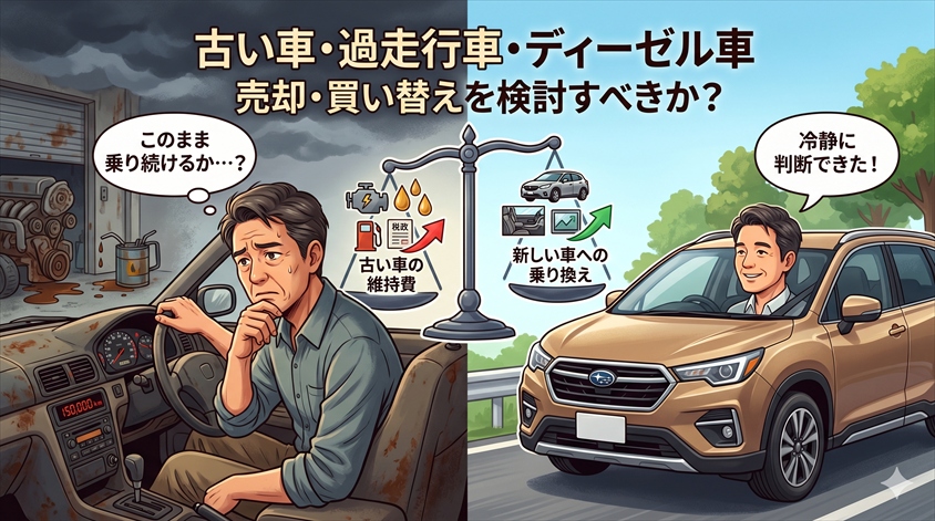 古い車・過走行車・ディーゼル車は売却・買い替えを検討すべきか