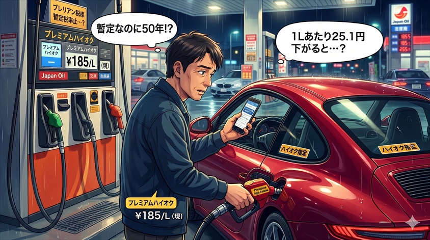 車種タイプ別の影響|ハイオク・ディーゼル・HV・PHEV・EVの違い